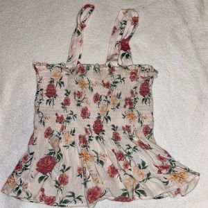🌷4/20 American Eagle floral tank crop top